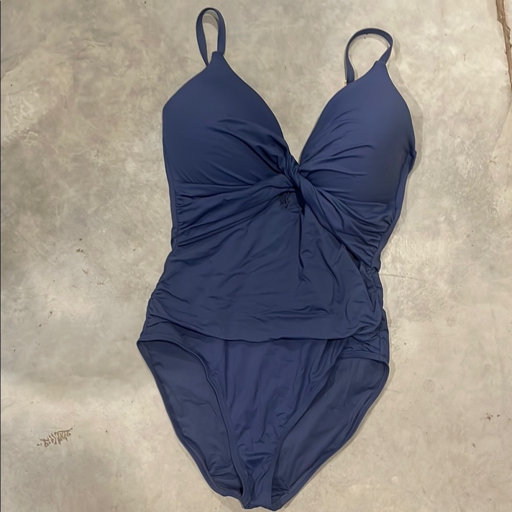Elegant Blue One-Piece Swimsuit